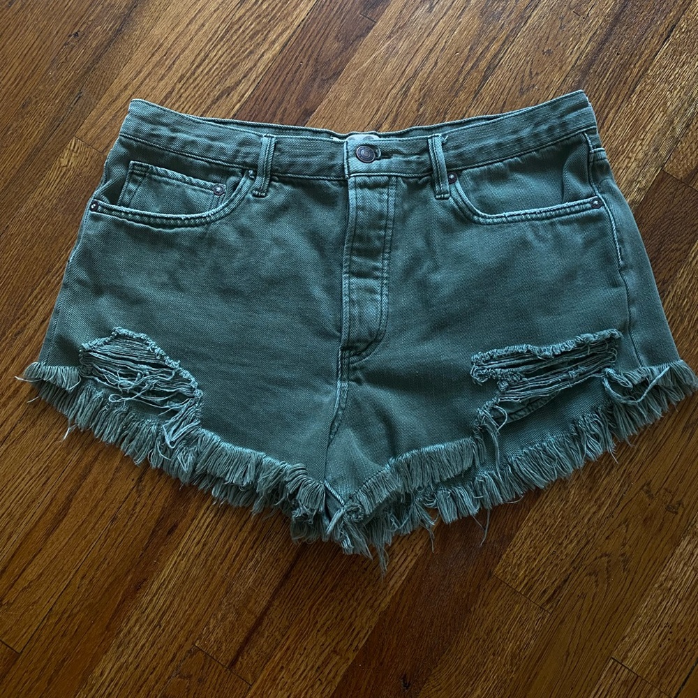 We The Free Distressed Jean Shorts